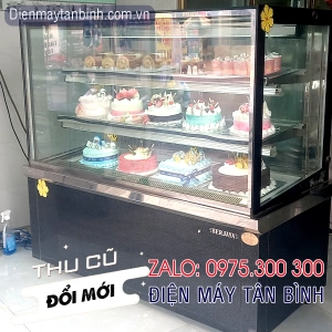 Bán Tủ bánh kem cũ 3 tầng 1m5 Berjaya