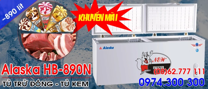 Tủ đông Alaska HB-890N (890 lít) Tủ đông Alaska HB-890N (890 lít)