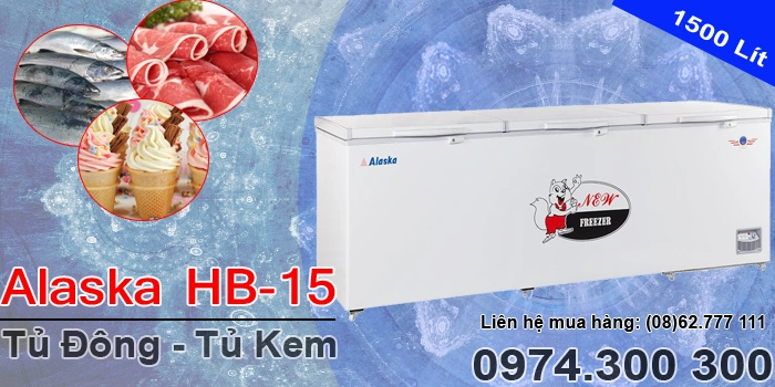 tủ đông Alaska HB-15 dung tích 1500 lít