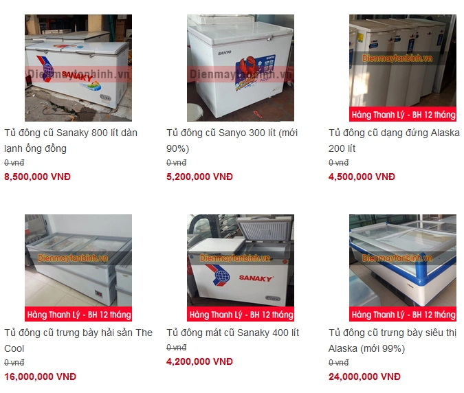 Tủ đông thanh lý Tủ đông thanh lý