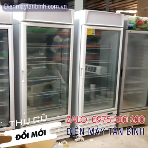 Tủ đông đứng cửa kính cũ 500 lít Sanden Thái lan