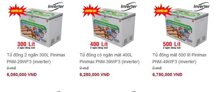 Tủ đông Pinimax inverter