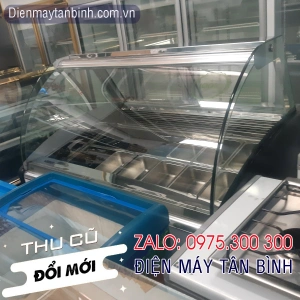 Tủ đông cũ kính cong 12 khay trưng bày kem Ý Gelato