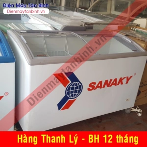Tủ kem cũ kính cong Sanaky 600 lít qua sử dụng