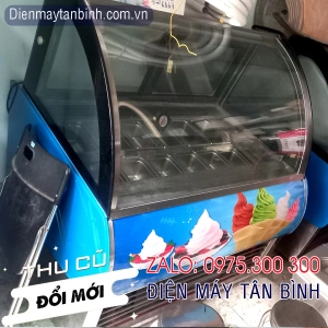 Tủ đông cũ trưng kem cứng 12 khay không đóng tuyết