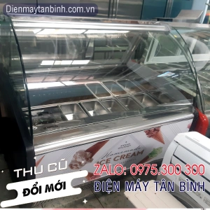 Bán Tủ đông cũ chuyên dùng trưng bày kem có 14 khay