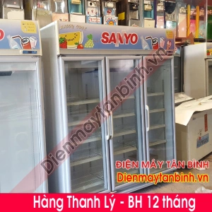 Tủ mát cũ 3 cánh cửa Sanyo 1500 lít