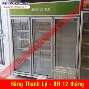 Tủ mát cũ 1500 lít 3 cánh cửa Sanden Intercool