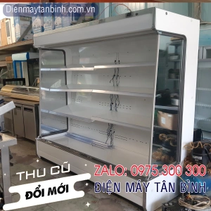 Tủ mát cũ trưng bày trái cây Panasonic Nhật Bản, thực phẩm siêu thị