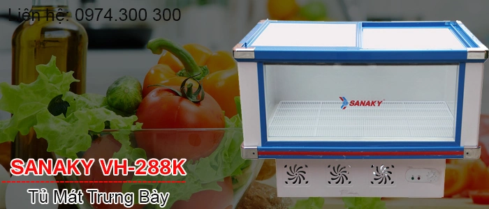 Tủ mát trưng bày thực phẩm Sanaky VH-288k