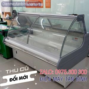 Tủ mát ILYANG OPO kính cong trưng bày thịt heo, thực phẩm