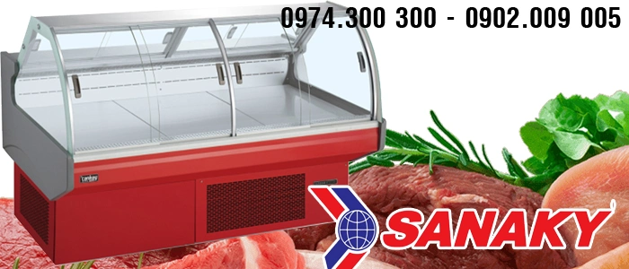 Tủ thịt heo lợn Sanaky